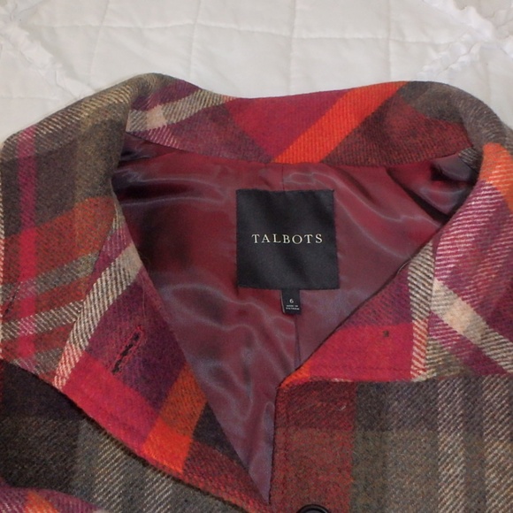 Talbots wool swing jacket in stunning fall colors - Picture 4 of 8